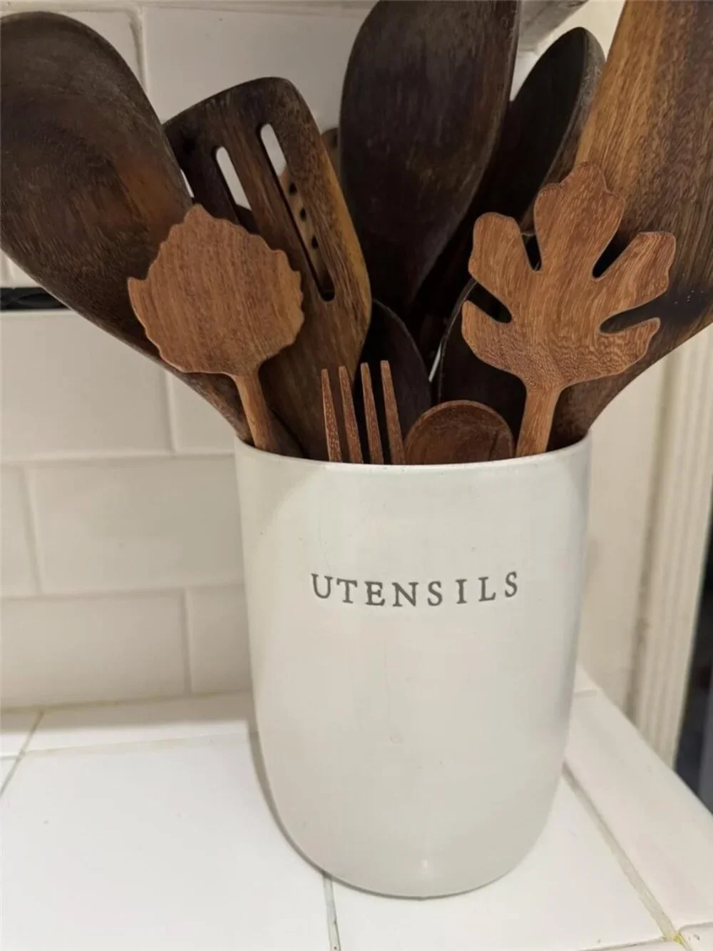 4 Wooden Spoons and Forks Set, Thanksgiving Gifts for Women